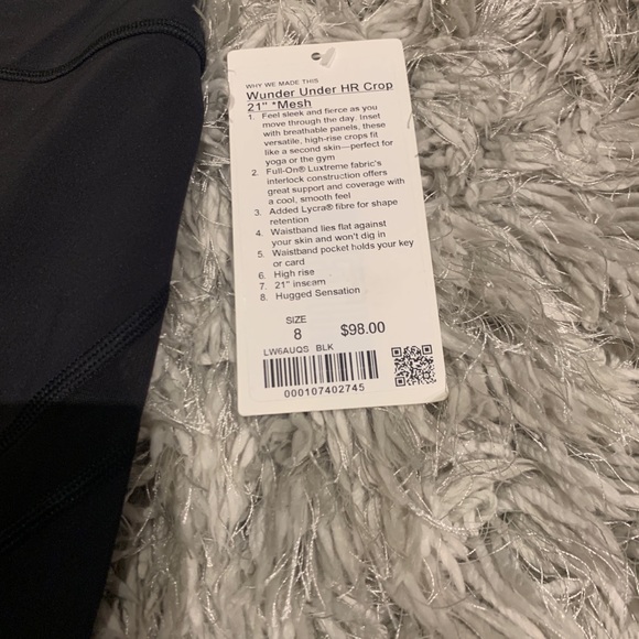 NWT lululemon wunder under crop - Picture 5 of 6